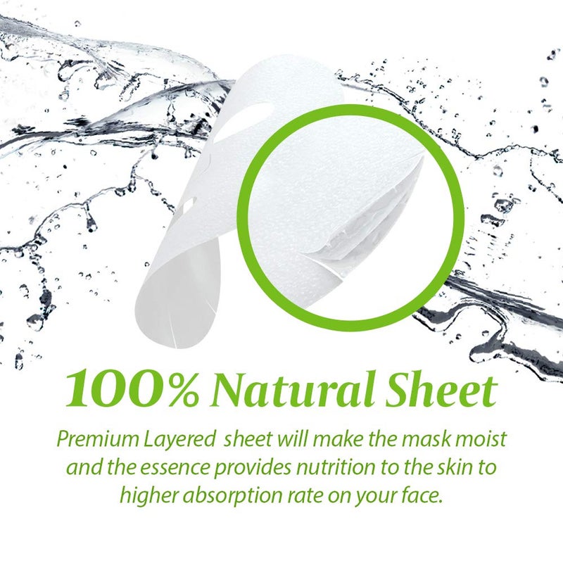 GLAM UP Sheet Mask Refreshing Peppermint (10 sheets) - Calming, Pore Tightening - Image 4